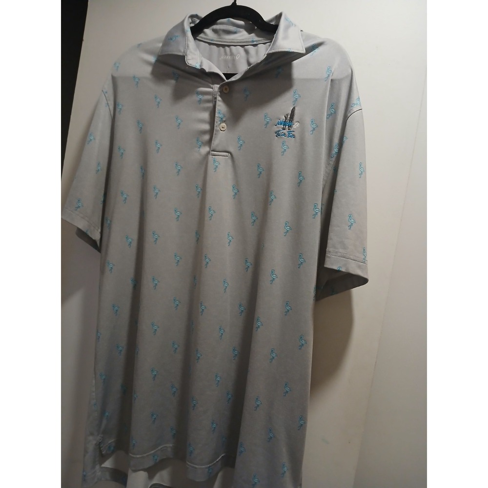 Johnnie O golf blue flamigo design  Large - Picture 3 of 7